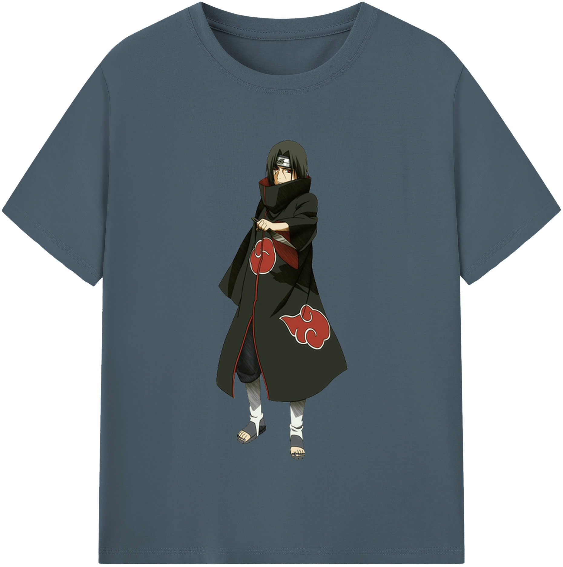 （画像用） NARUTO -ナルト- うちは イタチ Uchiha Itachi 綿100％半袖Tシャツ（フロントプリント）